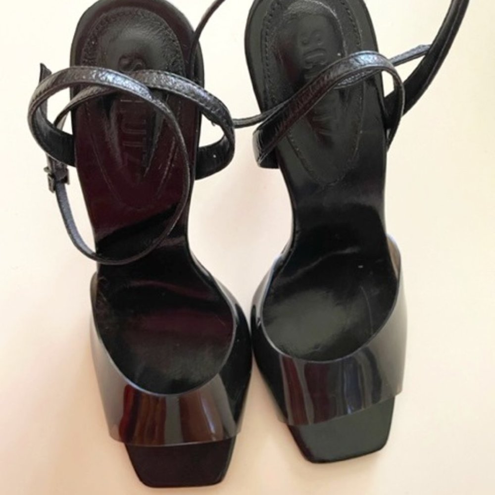 Schutz Black Heeled Sandal
